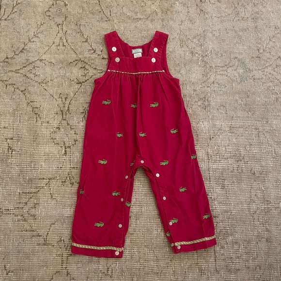 💫3 for $25💫 K&L Pink Corduroy Overalls size 2T - Picture 1 of 4